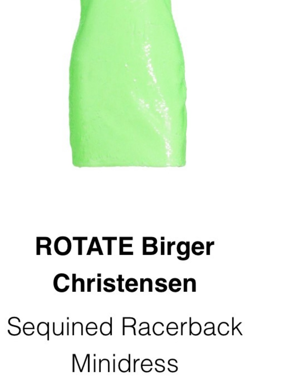 Rotate Neon Green Sleeveless Mini Dress